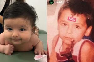 Hay quienes aseguran que Inti, la hija de Christian Nodal y Cazzu, se parece más a él. 