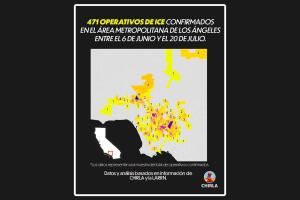 De acuerdo con datos de CHIRLA, este es el mapa de las ciudades más vulnerables a las redadas migratorias al sur de California.
