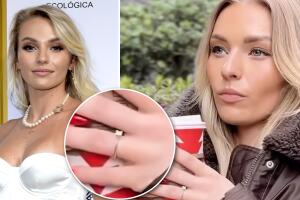 Así presume aún Irina Baeva en redes sociales el anillo de compromiso que le dio Gabriel Soto. 