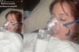 Imelda Tuñón apareció así en Instagram y dio a conocer que padece un cuadro de "bronquitis".