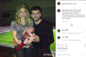 Gerard Piqué, Shakira y sus hijos
