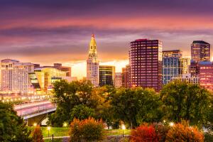 Hartford,,Connecticut,,Usa,Downtown,Skyline.