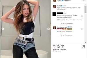 Thalía dice "estar soltera combina" con su vestuario y su esposo reacciona.