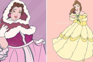 Princesas Disney si fueran 'plus size' o talla grande: ilustraciones de Crystal Water (Neoqlassical Art)