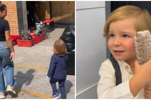 Brandon Peniche y su hijo Bosco en la telenovela 'La Historia de Juana'