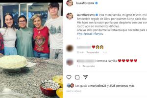 Laura Flores se dejó ver así con todos sus hijos luego de que el menor de los varones fue hospitalizado. 