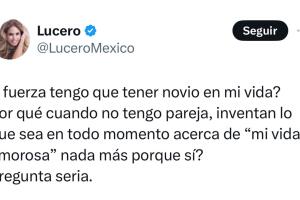 Lucero cuestionó de manera tajante que le "inventen" parejas o novios. 