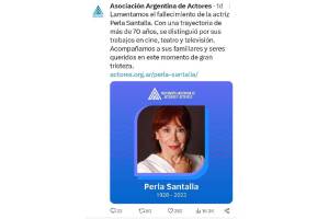 Muere Perla Santalla