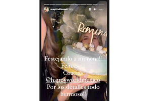 Mayrín Villanueva pastel de Romina