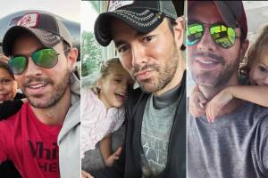 Enrique Iglesias con sus hijos