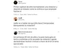 Reacciones en Twitter a la banalización de una violación en 'Élite'
