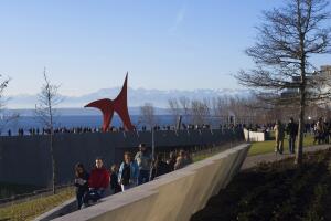 USA, Washington State, Seattle, Olympic Sculpture Park, View