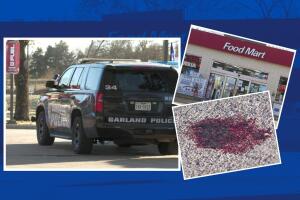 mujer garland conduce sangrando del cuello