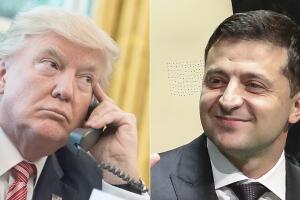 El presidente Donald Trump y el presidente de Ucrania Volodymyr Zelensky. 
