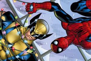 Wolverine y Spider-Man en Navidad