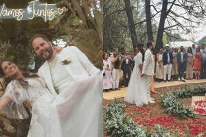 Tania Lizardo se casó en un ritual en medio del bosque.