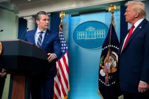 President Trump Holds Press Briefing On Crash Of American Eagle Flight 5342 And Army Helicopter