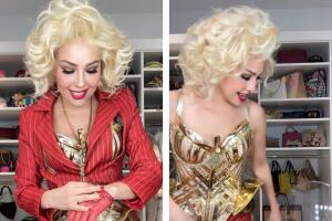 Thalía mostró el atuendo que estaba utilizando.