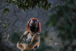 APTOPIX Virus Outbreak Mexico Wrestlers
