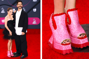 Evaluna y sus zapatos Fluevog en los Latin GRAMMY 2022.png
