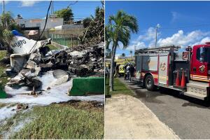 Avioneta se estrella en Aguadilla