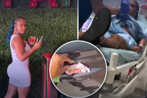 Mujer termina en el hospital por quitar un pañuelo de la manija de su carro 