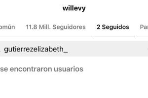 Revisando su perfil oficial en Instagram, se pudo corroborar que William Levy no sigue a Elizabeth Gutiérrez.
