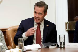 President Trump Attends Ambassador Meeting In White House Cabinet Room