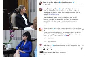 Maribel Guardia y la presidenta de Costa Rica Laura Fernández Delgado