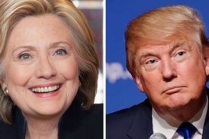 Hillary Clinton y Donald Trump, precandidatos por los partidos Demócrata y Republicano