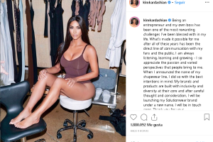 Kim Kardashian acepta cambiar el nombre de su línea de lencería
