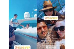 Cristy Nodal con su hijo y Belinda en Cartagena