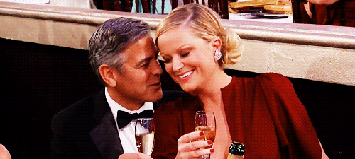 Amy Poehler y George Clooney