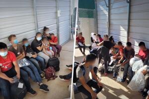 Encuentran a 68 inmigrantes, 58 de ellos menores de edad en Sasabe, Arizona. 