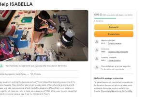 Esta es la página de GoFundMe en la que se solicita ayuda para Isabella Mebarak, sobrina de Shakira, tras el supuesto robo que sufrió.  