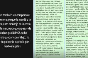 El presunto mensaje que Imelda Tuñón le habría enviado a Maribel Guardia