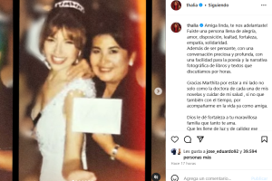 Thalía se pronunció por la muerte de su amiga, Martha Sofía Guadalupe Llanos.