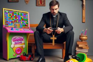 Sacerdote gasta miles de dólares de su iglesia en juegos.