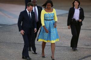 Michelle Obama visita realeza