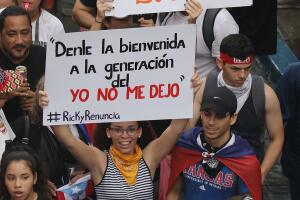 Protesters Demand Resignation Of Puerto Rico's Governor Ricardo Rossello