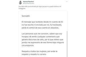 Horacio Pancheri responde a Samadhi Zendejas con un comunicado