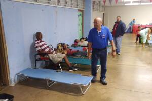 Refugio habilitado en Manatí, Puerto Rico.