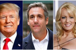 Donald Trump, Michael Cohen y Stormy Daniels
