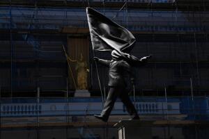 Obra Bansky - patriotismo ciego