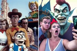 Inteligencia Artificial ilustró cómo se vería Disneyland si fuese un parque de terror