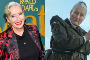 Emma Thompson - Actores de 'Matilda' sin su caracterización Emma Thompson y elenco de la película en Netflix de 2022.jpg