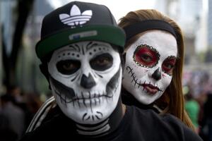 MEXICO-CULTURE-CATRINA-PROCESSION