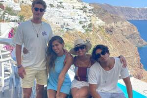 Sean Salazar viajó con Lili Estefan y sus hijos a Grecia en agosto de 2022. 