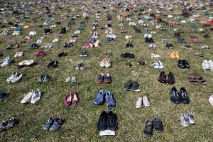Protesta de zapatos en Washington