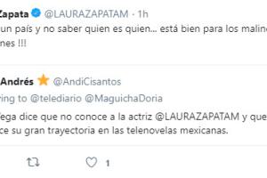 Laura Zapata en Twitter